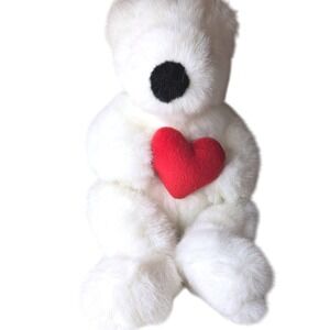 1997 VTG Ty Classic Beanie Buddy Romeo The Bear Red Heart 14" RARE CLEAN !